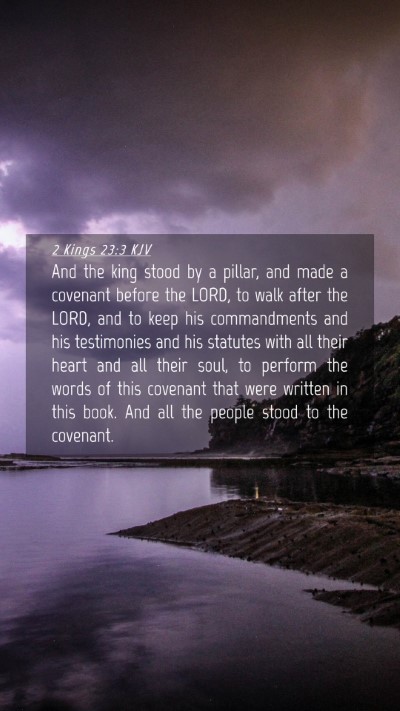 Picture 04 - 2 Kings 23:3 KJV Mobile Phone Wallpaper - And the king stood by a pillar, and made a - Mobile Bible Verse Wallpaper