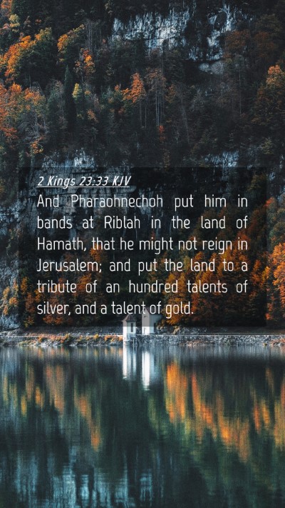 Picture 04 - 2 Kings 23:33 KJV Mobile Phone Wallpaper - And Pharaohnechoh put him in bands at Riblah in - Mobile Bible Verse Wallpaper