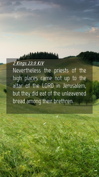 Picture 04 - 2 Kings 23:9 KJV Mobile Phone Wallpaper - Nevertheless the priests of the high places came - Mobile Bible Verse Wallpaper