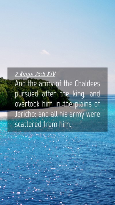 Picture 04 - 2 Kings 25:5 KJV Mobile Phone Wallpaper - And the army of the Chaldees pursued after the - Mobile Bible Verse Wallpaper