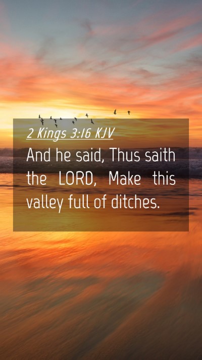 Picture 04 - 2 Kings 3:16 KJV Mobile Phone Wallpaper - And he said, Thus saith the LORD, Make this - Mobile Bible Verse Wallpaper