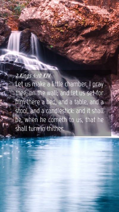 Picture 04 - 2 Kings 4:10 KJV Mobile Phone Wallpaper - Let us make a little chamber, I pray thee, on the - Mobile Bible Verse Wallpaper