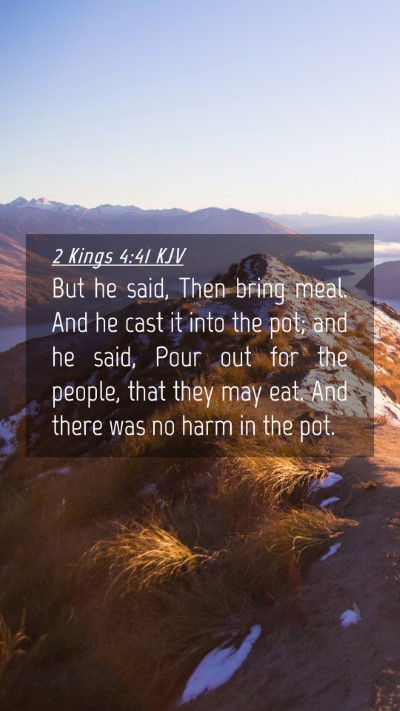 Picture 04 - 2 Kings 4:41 KJV Mobile Phone Wallpaper - But he said, Then bring meal. And he cast it into - Mobile Bible Verse Wallpaper