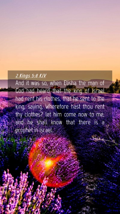 Picture 04 - 2 Kings 5:8 KJV Mobile Phone Wallpaper - And it was so, when Elisha the man of God had - Mobile Bible Verse Wallpaper