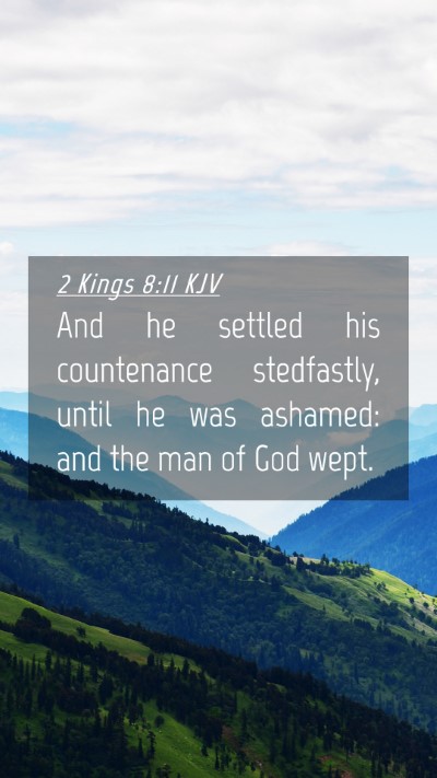 Picture 04 - 2 Kings 8:11 KJV Mobile Phone Wallpaper - And he settled his countenance stedfastly, until - Mobile Bible Verse Wallpaper