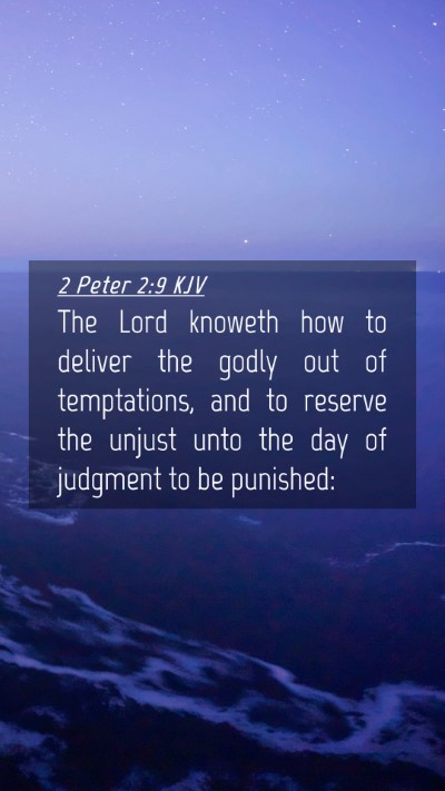 Picture 04 - 2 Peter 2:9 KJV Mobile Phone Wallpaper - The Lord knoweth how to deliver the godly out of - Mobile Bible Verse Wallpaper