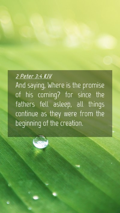 Picture 04 - 2 Peter 3:4 KJV Mobile Phone Wallpaper - And saying, Where is the promise of his coming? - Mobile Bible Verse Wallpaper