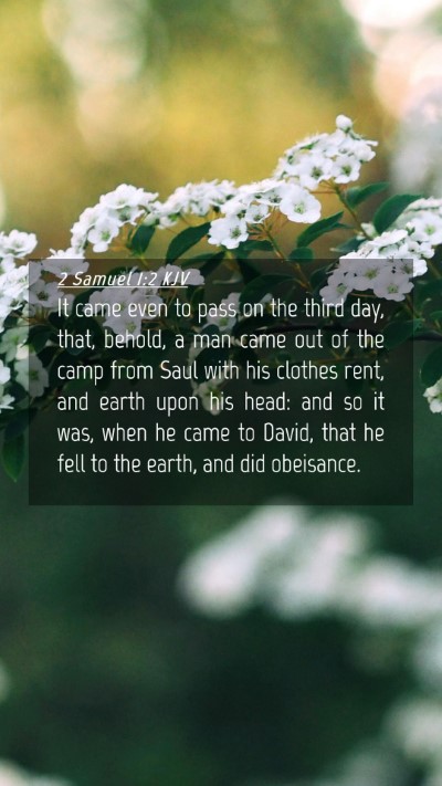 Picture 04 - 2 Samuel 1:2 KJV Mobile Phone Wallpaper - It came even to pass on the third day, that, - Mobile Bible Verse Wallpaper