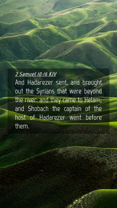 Picture 04 - 2 Samuel 10:16 KJV Mobile Phone Wallpaper - And Hadarezer sent, and brought out the Syrians - Mobile Bible Verse Wallpaper