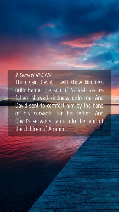 Picture 04 - 2 Samuel 10:2 KJV Mobile Phone Wallpaper - Then said David, I will show kindness unto Hanun - Mobile Bible Verse Wallpaper
