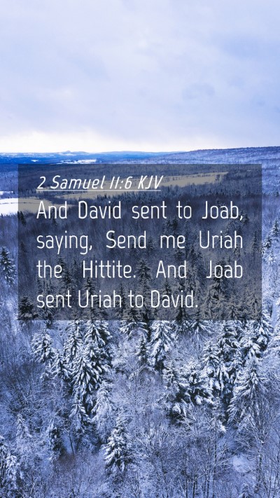 Picture 04 - 2 Samuel 11:6 KJV Mobile Phone Wallpaper - And David sent to Joab, saying, Send me Uriah the - Mobile Bible Verse Wallpaper