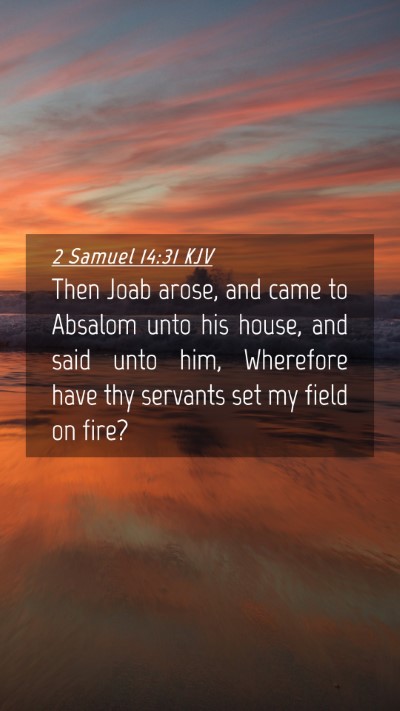 Picture 04 - 2 Samuel 14:31 KJV Mobile Phone Wallpaper - Then Joab arose, and came to Absalom unto his - Mobile Bible Verse Wallpaper