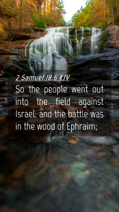 Picture 04 - 2 Samuel 18:6 KJV Mobile Phone Wallpaper - So the people went out into the field against - Mobile Bible Verse Wallpaper