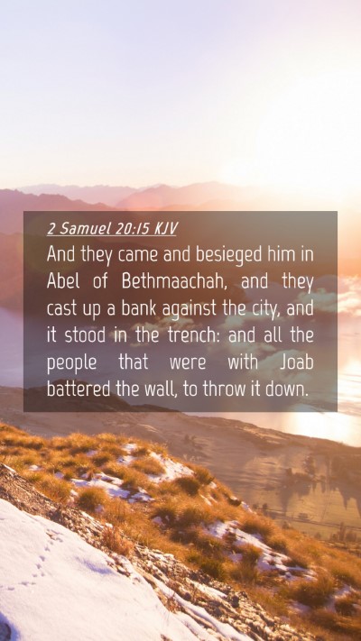 Picture 04 - 2 Samuel 20:15 KJV Mobile Phone Wallpaper - And they came and besieged him in Abel of - Mobile Bible Verse Wallpaper