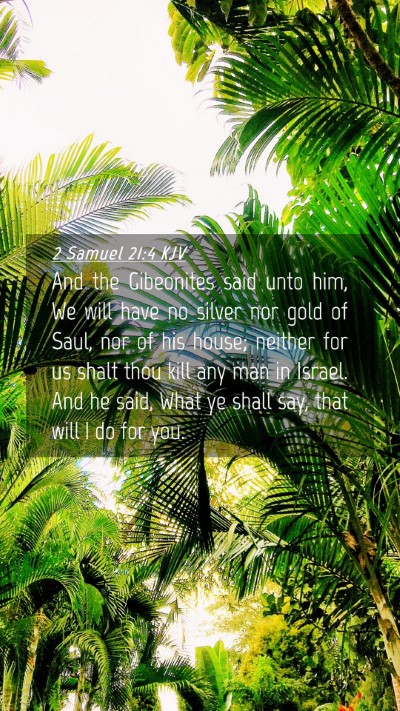 Picture 04 - 2 Samuel 21:4 KJV Mobile Phone Wallpaper - And the Gibeonites said unto him, We will have no - Mobile Bible Verse Wallpaper