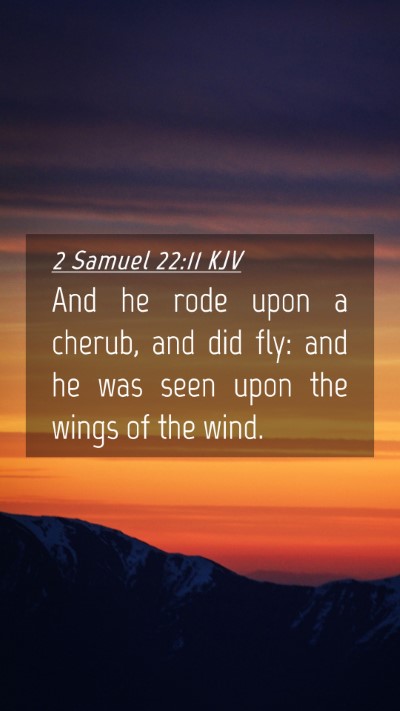 Picture 04 - 2 Samuel 22:11 KJV Mobile Phone Wallpaper - And he rode upon a cherub, and did fly: and he - Mobile Bible Verse Wallpaper