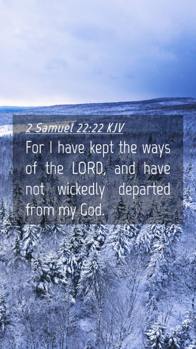 Picture 04 - 2 Samuel 22:22 KJV Mobile Phone Wallpaper - For I have kept the ways of the LORD, and have - Mobile Bible Verse Wallpaper