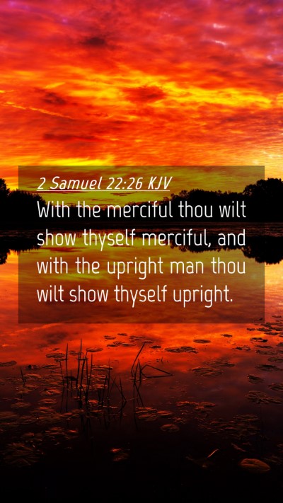 Picture 04 - 2 Samuel 22:26 KJV Mobile Phone Wallpaper - With the merciful thou wilt show thyself - Mobile Bible Verse Wallpaper