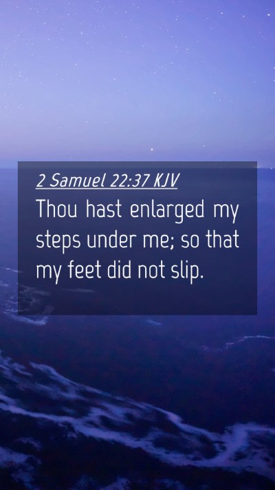 Picture 04 - 2 Samuel 22:37 KJV Mobile Phone Wallpaper - Thou hast enlarged my steps under me; so that my - Mobile Bible Verse Wallpaper