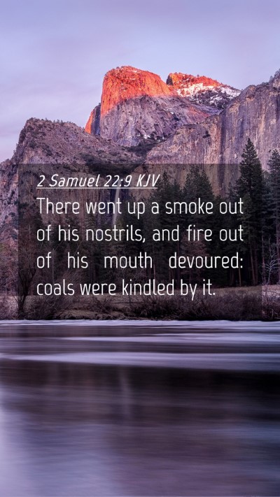 Picture 04 - 2 Samuel 22:9 KJV Mobile Phone Wallpaper - There went up a smoke out of his nostrils, and - Mobile Bible Verse Wallpaper