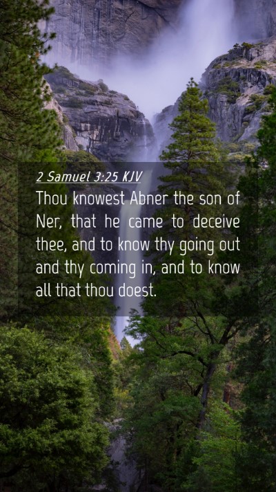 Picture 04 - 2 Samuel 3:25 KJV Mobile Phone Wallpaper - Thou knowest Abner the son of Ner, that he came - Mobile Bible Verse Wallpaper