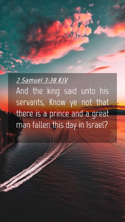 Picture 04 - 2 Samuel 3:38 KJV Mobile Phone Wallpaper - And the king said unto his servants, Know ye not - Mobile Bible Verse Wallpaper