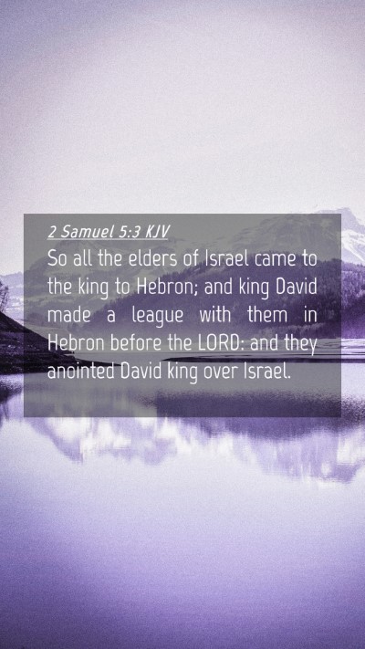 Picture 04 - 2 Samuel 5:3 KJV Mobile Phone Wallpaper - So all the elders of Israel came to the king to - Mobile Bible Verse Wallpaper