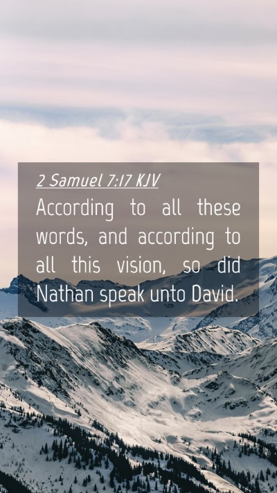 Picture 04 - 2 Samuel 7:17 KJV Mobile Phone Wallpaper - According to all these words, and according to - Mobile Bible Verse Wallpaper