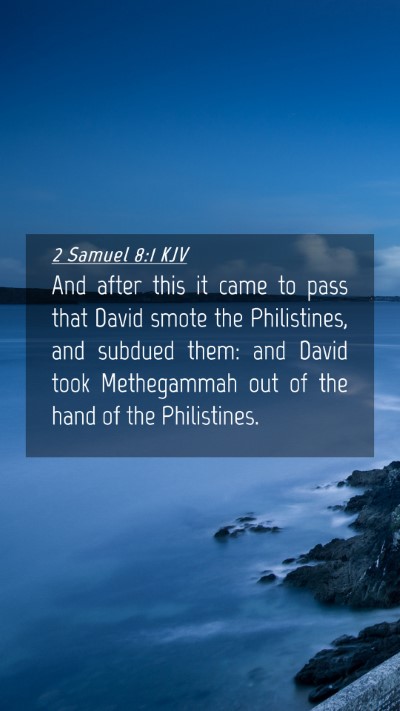 Picture 04 - 2 Samuel 8:1 KJV Mobile Phone Wallpaper - And after this it came to pass that David smote - Mobile Bible Verse Wallpaper