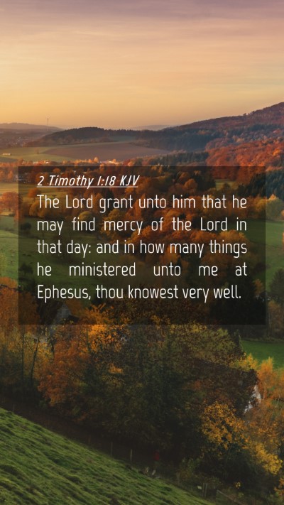 Picture 04 - 2 Timothy 1:18 KJV Mobile Phone Wallpaper - The Lord grant unto him that he may find mercy of - Mobile Bible Verse Wallpaper