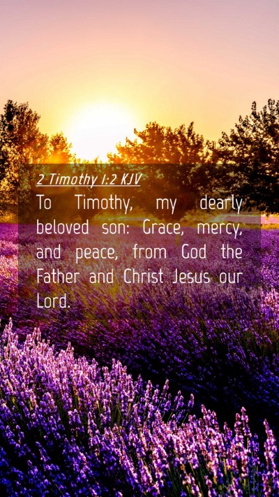 Picture 04 - 2 Timothy 1:2 KJV Mobile Phone Wallpaper - To Timothy, my dearly beloved son: Grace, mercy, - Mobile Bible Verse Wallpaper