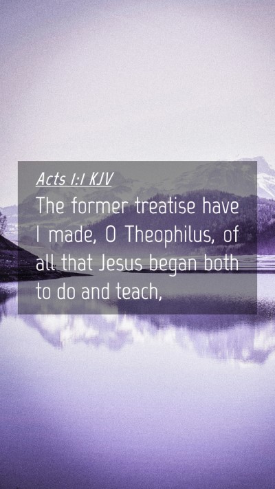 Picture 04 - Acts 1:1 KJV Mobile Phone Wallpaper - The former treatise have I made, O Theophilus, of - Mobile Bible Verse Wallpaper