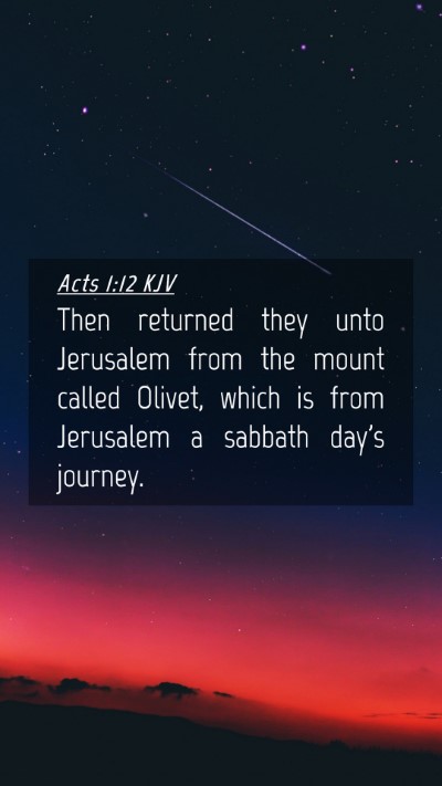 Picture 04 - Acts 1:12 KJV Mobile Phone Wallpaper - Then returned they unto Jerusalem from the mount - Mobile Bible Verse Wallpaper