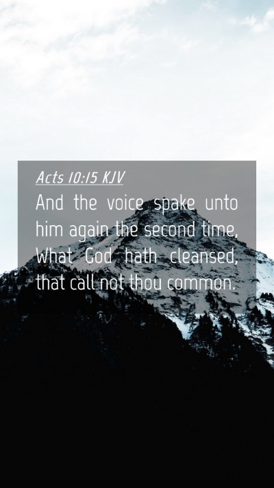 Picture 04 - Acts 10:15 KJV Mobile Phone Wallpaper - And the voice spake unto him again the second - Mobile Bible Verse Wallpaper