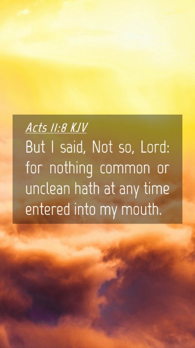 Picture 04 - Acts 11:8 KJV Mobile Phone Wallpaper - But I said, Not so, Lord: for nothing common or - Mobile Bible Verse Wallpaper