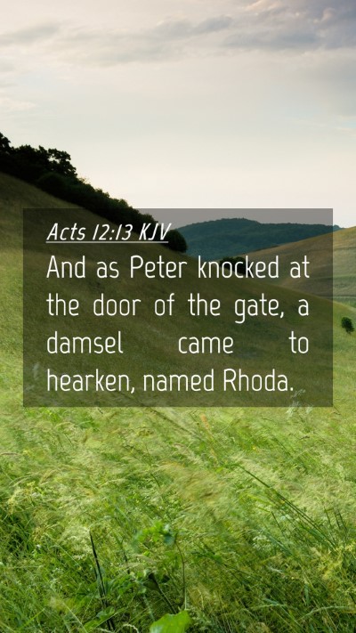 Picture 04 - Acts 12:13 KJV Mobile Phone Wallpaper - And as Peter knocked at the door of the gate, a - Mobile Bible Verse Wallpaper