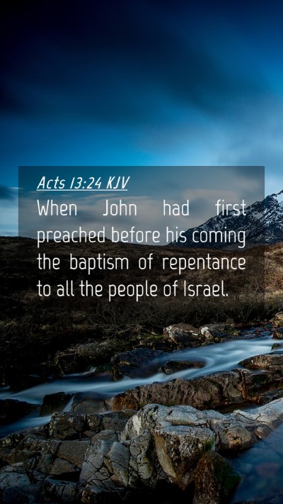 Picture 04 - Acts 13:24 KJV Mobile Phone Wallpaper - When John had first preached before his coming - Mobile Bible Verse Wallpaper