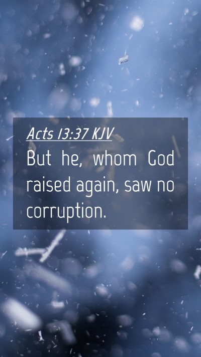 Picture 04 - Acts 13:37 KJV Mobile Phone Wallpaper - But he, whom God raised again, saw no - Mobile Bible Verse Wallpaper