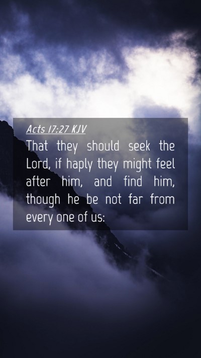 Picture 04 - Acts 17:27 KJV Mobile Phone Wallpaper - That they should seek the Lord, if haply they - Mobile Bible Verse Wallpaper