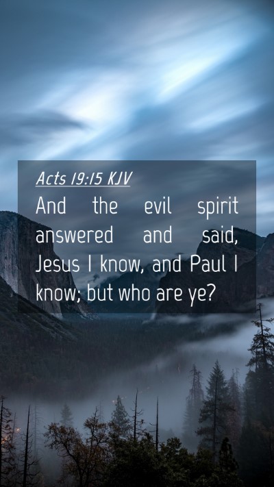 Picture 04 - Acts 19:15 KJV Mobile Phone Wallpaper - And the evil spirit answered and said, Jesus I - Mobile Bible Verse Wallpaper