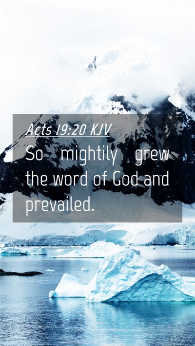Picture 04 - Acts 19:20 KJV Mobile Phone Wallpaper - So mightily grew the word of God and - Mobile Bible Verse Wallpaper