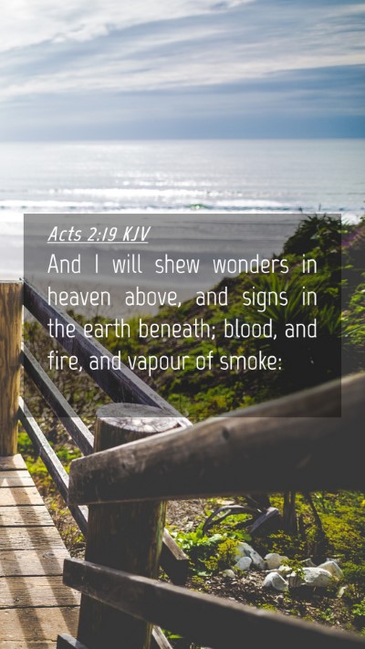 Picture 04 - Acts 2:19 KJV Mobile Phone Wallpaper - And I will shew wonders in heaven above, and - Mobile Bible Verse Wallpaper