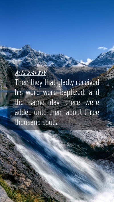 Picture 04 - Acts 2:41 KJV Mobile Phone Wallpaper - Then they that gladly received his word were - Mobile Bible Verse Wallpaper