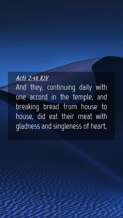 Picture 04 - Acts 2:46 KJV Mobile Phone Wallpaper - And they, continuing daily with one accord in the - Mobile Bible Verse Wallpaper