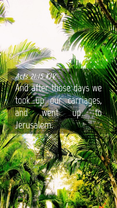 Picture 04 - Acts 21:15 KJV Mobile Phone Wallpaper - And after those days we took up our carriages, - Mobile Bible Verse Wallpaper
