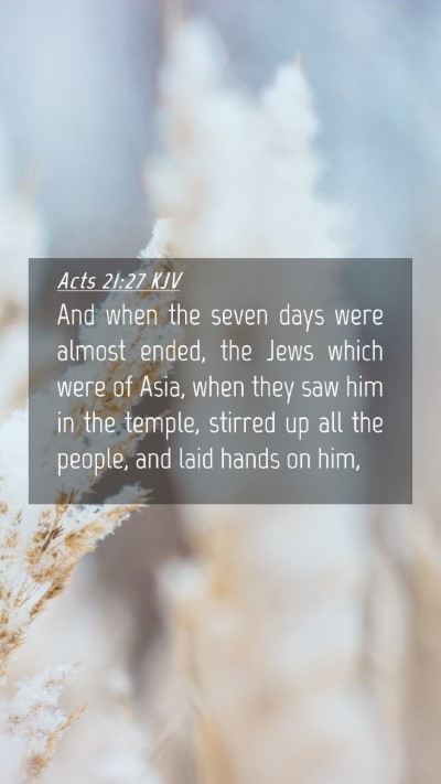 Picture 04 - Acts 21:27 KJV Mobile Phone Wallpaper - And when the seven days were almost ended, the - Mobile Bible Verse Wallpaper