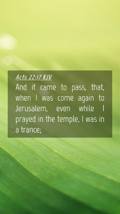 Picture 04 - Acts 22:17 KJV Mobile Phone Wallpaper - And it came to pass, that, when I was come again - Mobile Bible Verse Wallpaper
