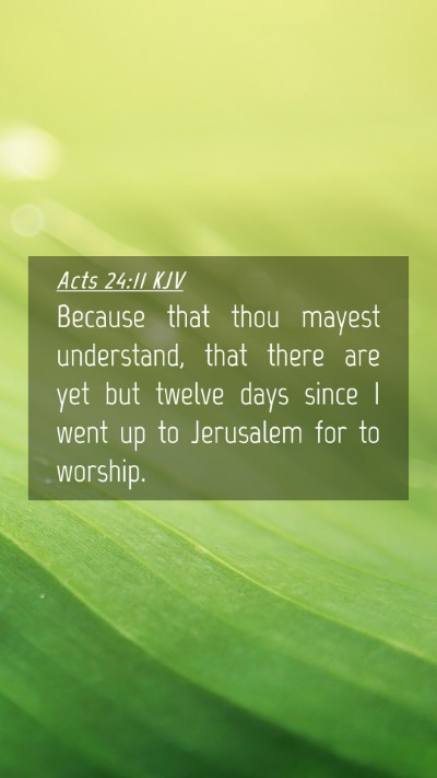 Picture 04 - Acts 24:11 KJV Mobile Phone Wallpaper - Because that thou mayest understand, that there - Mobile Bible Verse Wallpaper