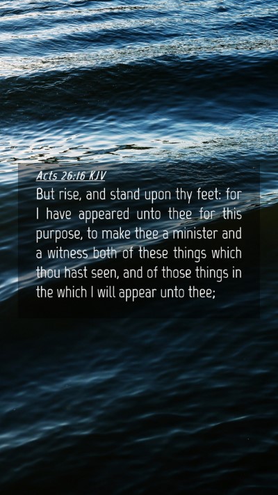 Picture 04 - Acts 26:16 KJV Mobile Phone Wallpaper - But rise, and stand upon thy feet: for I have - Mobile Bible Verse Wallpaper