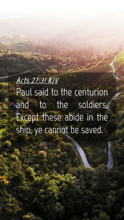 Picture 04 - Acts 27:31 KJV Mobile Phone Wallpaper - Paul said to the centurion and to the soldiers, - Mobile Bible Verse Wallpaper
